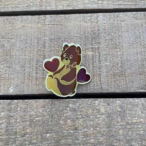 Teddy Bear Heart Pin